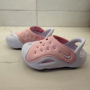 Nike Kids Pink and White Water Shoes